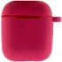 Силіконовий футляр New з карабіном для навушників Airpods 1/2 – Червоний / Rose Red. Фото 2 з 5
