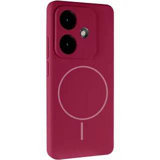 Чохол Silicone Cover Lakshmi Full Camera (AA) with Magnetic Fit для Xiaomi Redmi Note 17 — Бордовий / Marsala