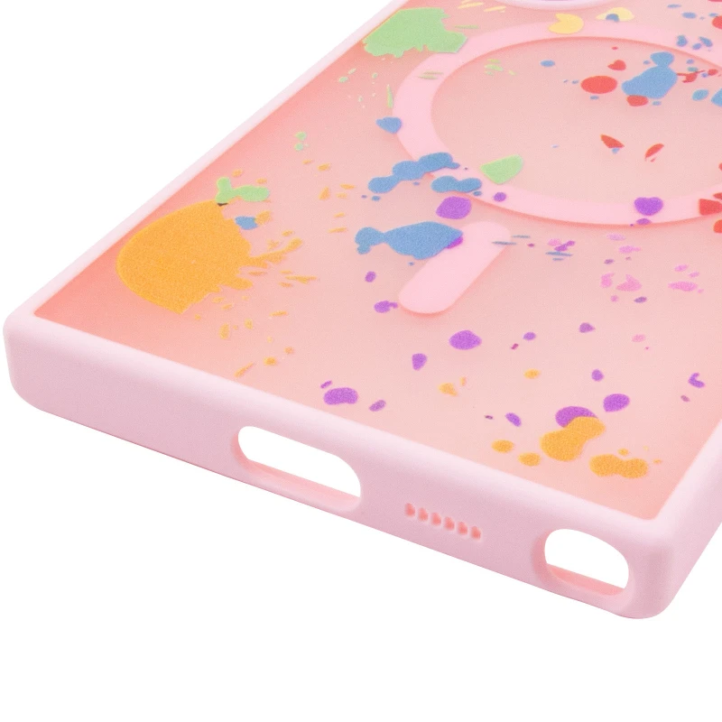 Чохол абстракція малювання з MagSafe на Samsung Galaxy S25 Ultra – Baby Pink. Фото 7 з 7