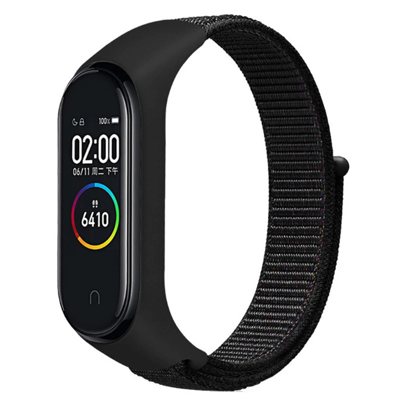 Ремінець Nylon New для Xiaomi Mi Band 3/4/5/6/7 – Black. Фото 1 з 1