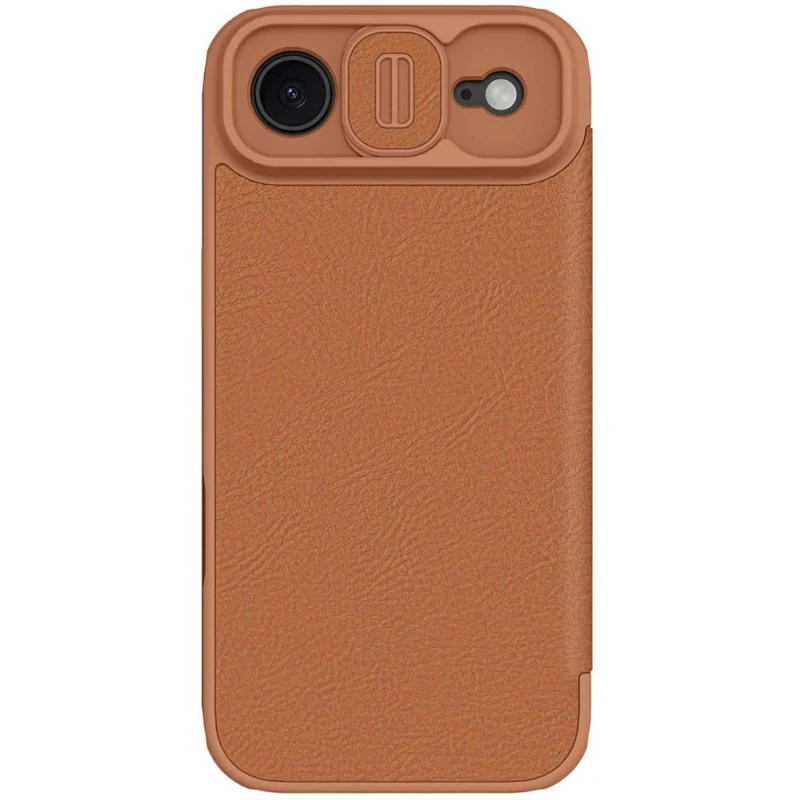 Шкіряний чохол-книжка Nillkin Qin Pro Camshield для Apple iPhone 17 Air (6.5") – Brown. Фото 3 з 5