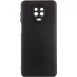 Цветной силиконовый чехол GETMAN с закрытой камерой на Xiaomi Redmi Note 9s / Note 9 Pro / Note 9 Pro Max – Черный / Black. Фото 1 из 6