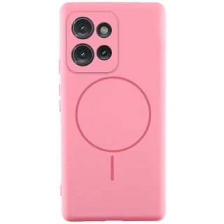 Чехол Silicone Cover Lakshmi Full Camera (AA) with Magnetic Fit для Motorola Edge 50 Pro — Розовый / Light pink