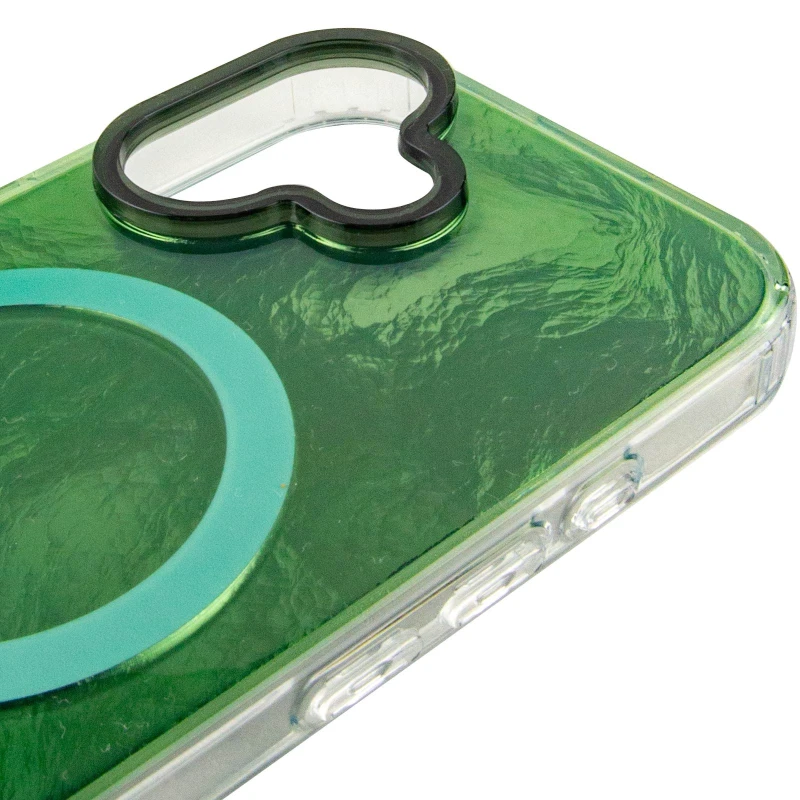 Силіконовий чохол Shiny Mountain (MagFit) для Apple iPhone 17 (6.3") – Green. Фото 7 з 8