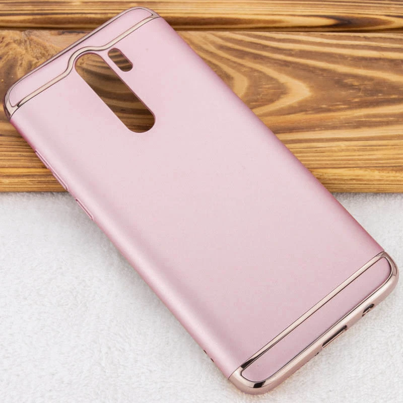 Пластикова накладка з хромом на Xiaomi Redmi Note 8 Pro – Рожевий / Rose Gold. Фото 3 з 4