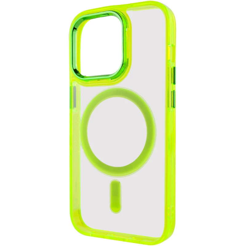 Силіконовий чохол Iris с MagSafe на Apple iPhone 13 Pro (6.1") – Жовтий. Фото 4 з 9