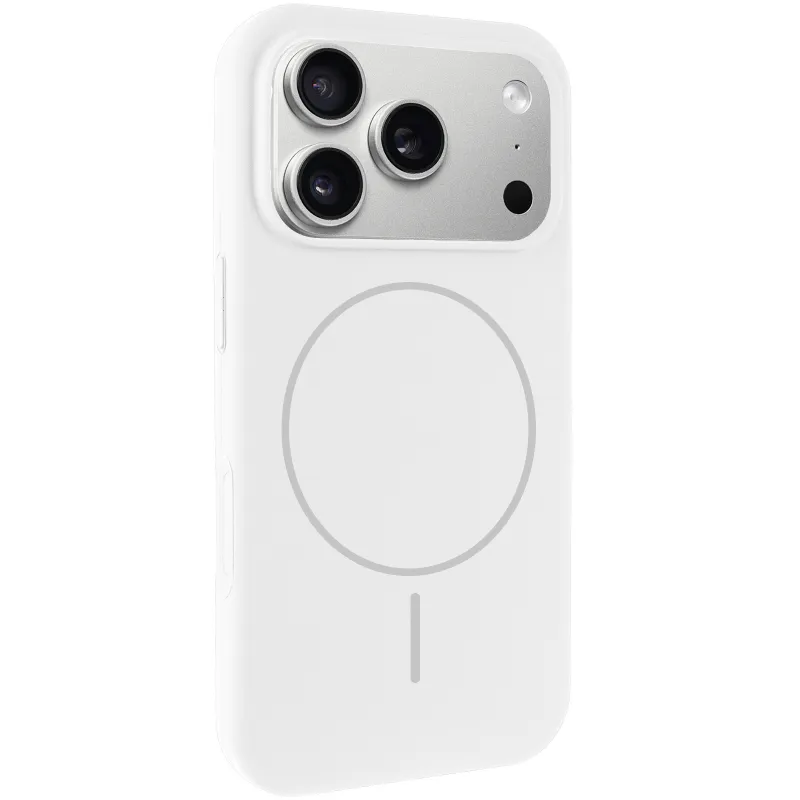 Чехол Silk Full Protective (AA) NO LOGO with Magnetic Fit для Apple iPhone 18 Pro Max – Белый / White. Фото 1 из 1
