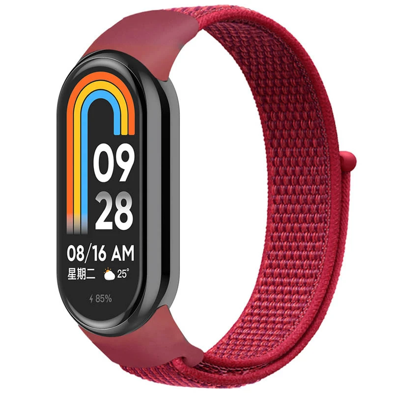 Ремешок Nylon New для Xiaomi Mi Band 8/9/10 – Red. Фото 2 из 2