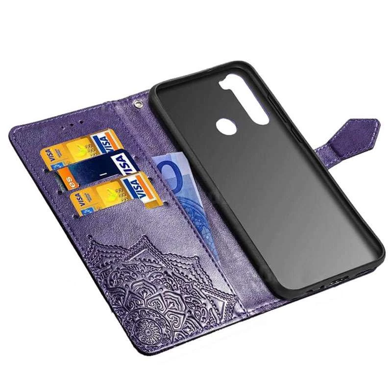 Кожаный чехол-книжка Art Case с визитницей для Xiaomi Redmi Note 8T – Фиолетовый. Фото 2 из 8