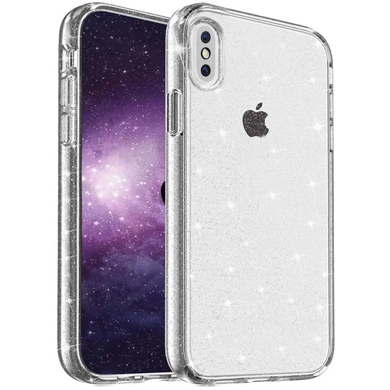 Блестящий силиконовый чехол на Apple iPhone XS – Clear. Фото 2 из 5