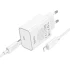 СЗУ Hoco C143A Benefit PD20W (1USB-C) + кабель Type-C to Lightning – White. Фото 2 из 8