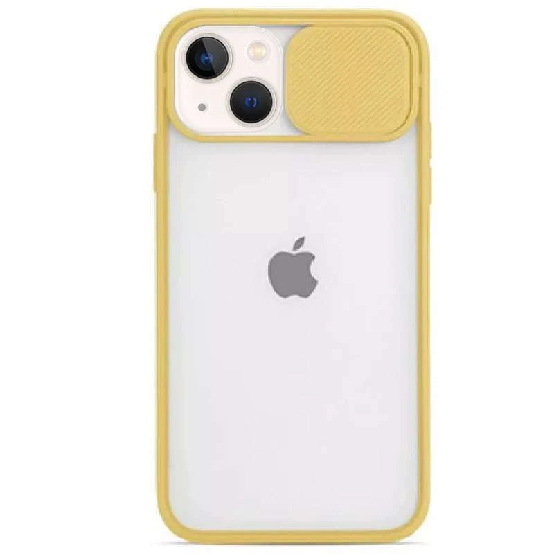 

Матовий силіконовий чохол зі шторкою для камери на Apple iPhone 13 (6.1") (Жовтий)