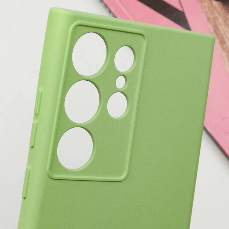 Чохол Silicone Case Lakshmi з закритою камерою на Samsung Galaxy S24 Ultra – Зелений / Pistachio. Фото 9 з 11