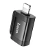 Перехідник Hoco UA31A OTG Lightning male to USB female – Black. Фото 3 з 6