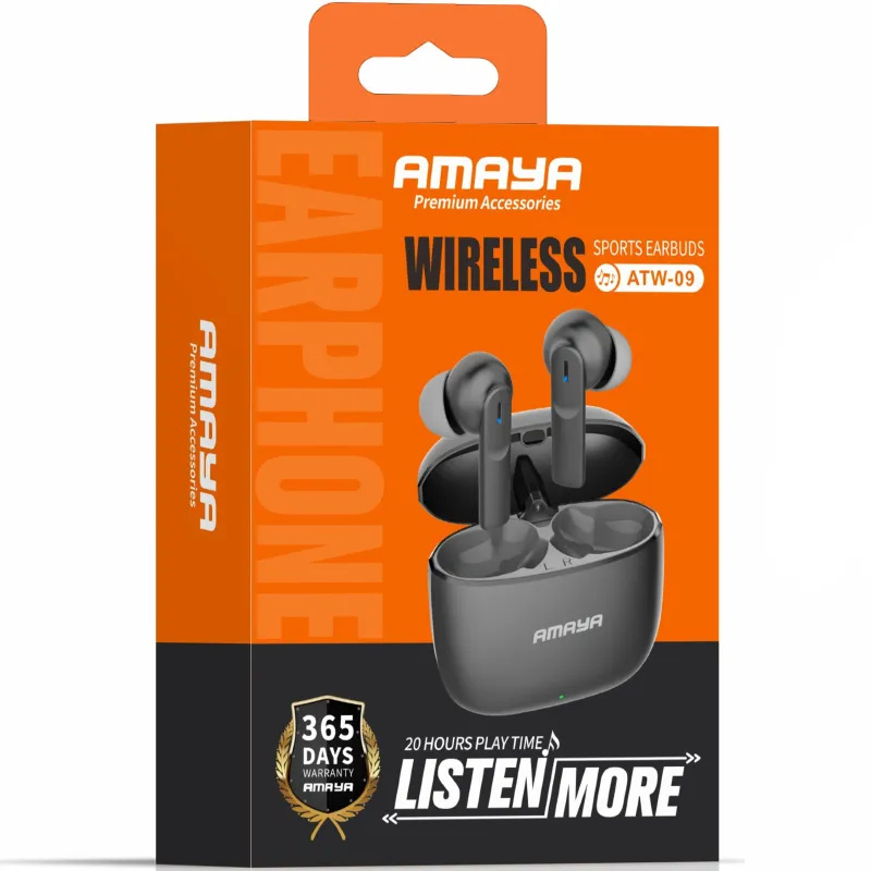 Беспроводные TWS наушники Amaya ATW-09 Metal case – Grey. Фото 2 из 2