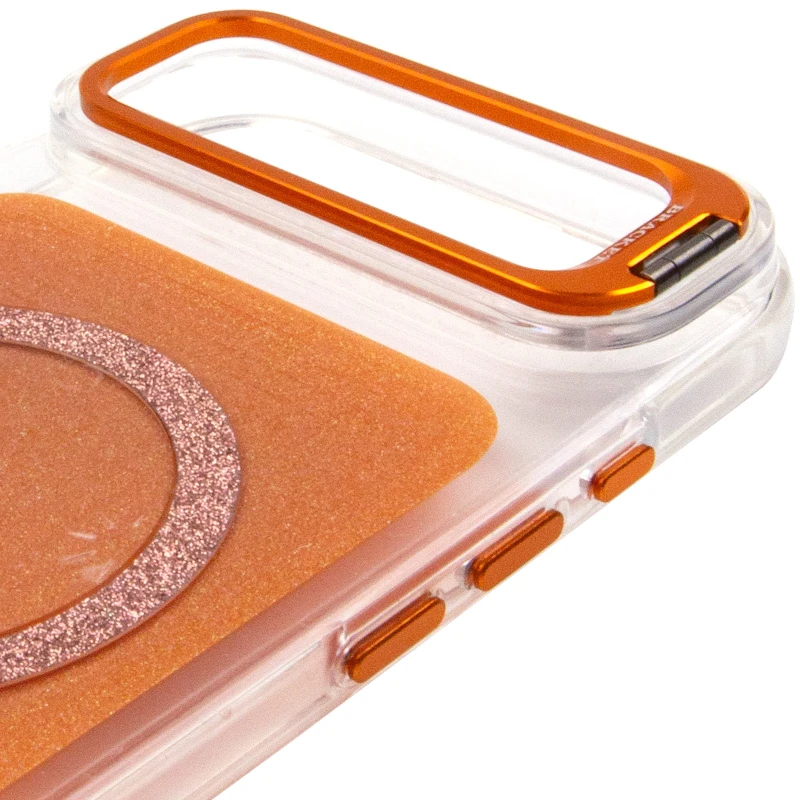 Чехол TPU+PC Jewel Sparkle with MagSafe для Apple iPhone 17 Air (6.5") – Orange Sparkle. Фото 5 из 7