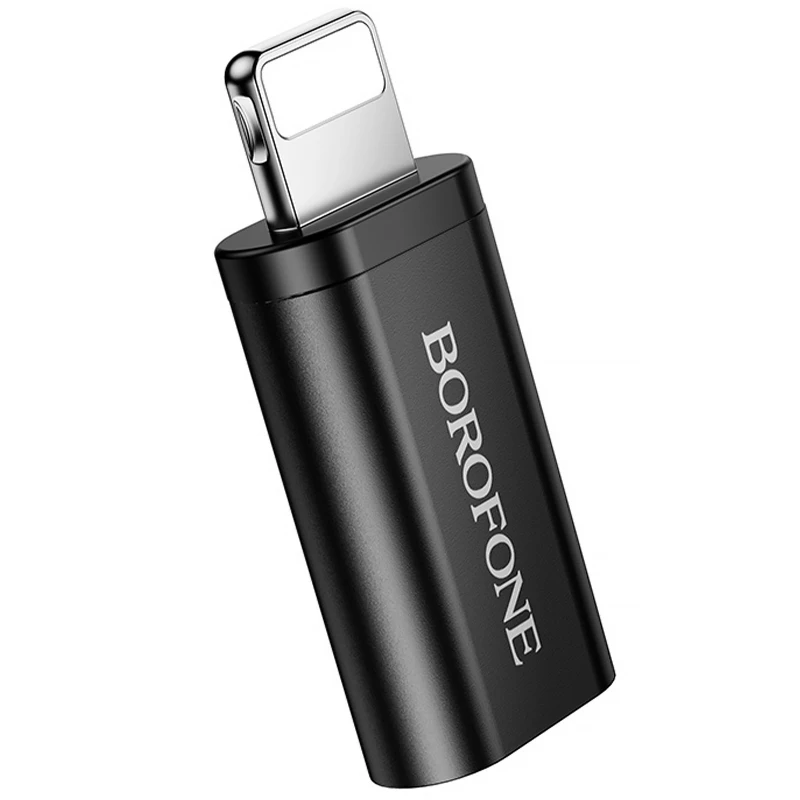 Перехідник Borofone BV26A Lightning Male to Type-C Female USB2.0 – Black. Фото 5 з 6