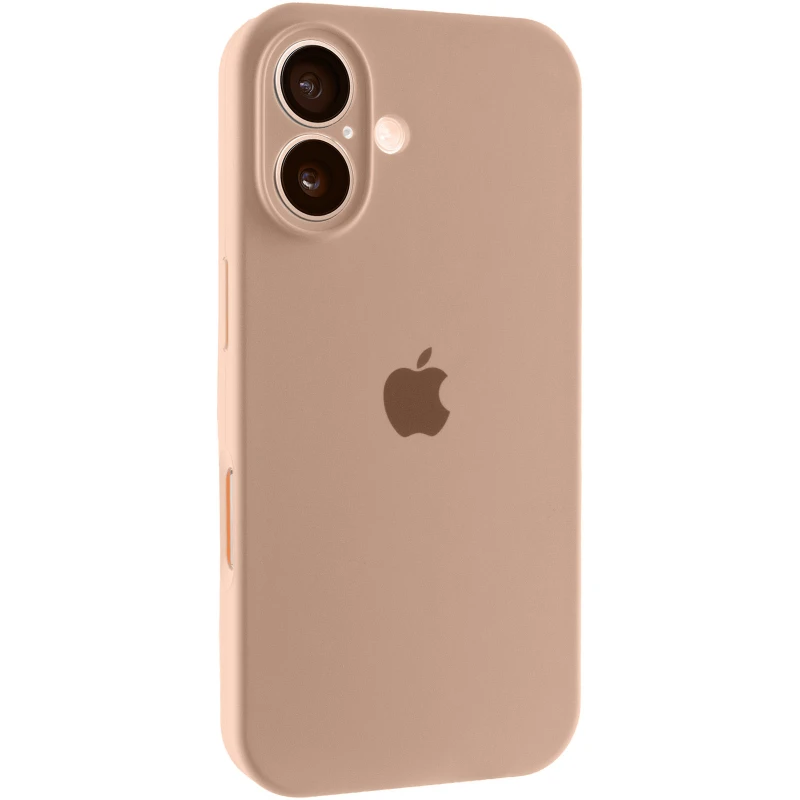 Чехол Silicone Case с защитой камеры для Apple iPhone 16 – Бежевый / Desert Gold. Фото 1 из 1