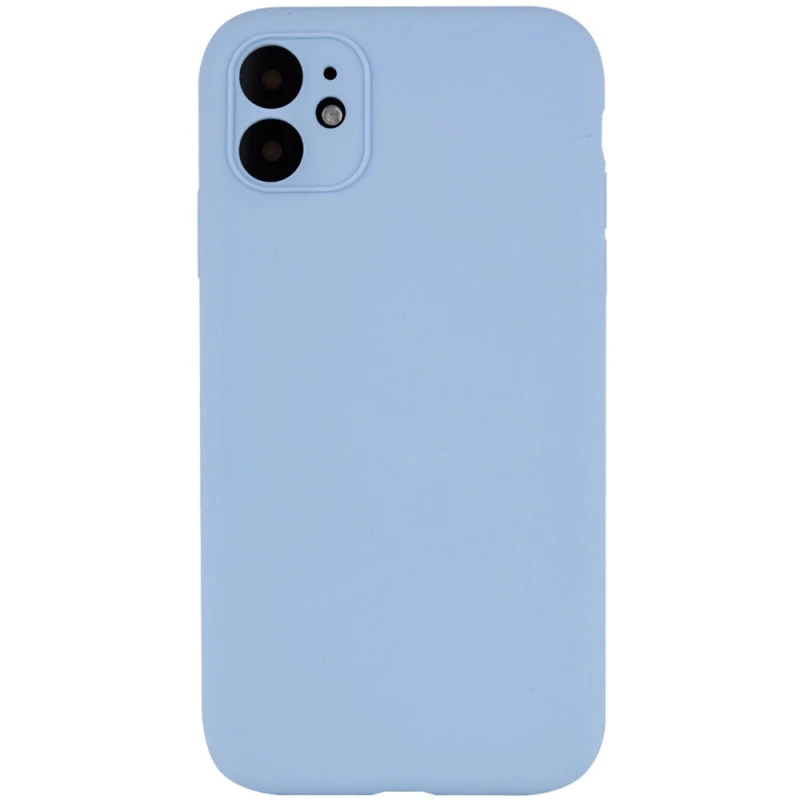Чохол Silk Full Camera Protective (AA) NO LOGO для Apple iPhone 12 (6.1") – Блакитний / Lilac Blue. Фото 1 з 2