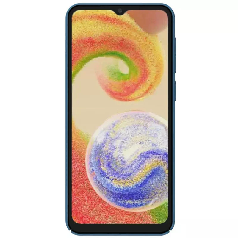 Карбована накладка Nillkin зі шторкою для камери на Samsung Galaxy A04 – Синій / Blue. Фото 2 з 5