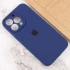 Чехол Silicone Case с защитой камеры для Apple iPhone 13 Pro (6.1") – Синий / Deep navy. Фото 4 из 4