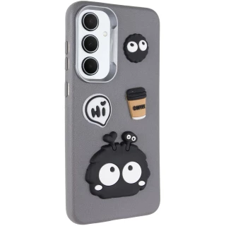 Чехол Labubu Toys для Xiaomi Redmi 14C / Poco C75 — Monster / Grey