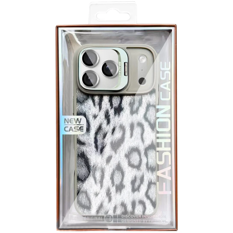 Чохол TPU+PC Wild Leopard with MagSafe and Lens для Apple iPhone 17 Pro Max (6.9") – Grey. Фото 5 з 7