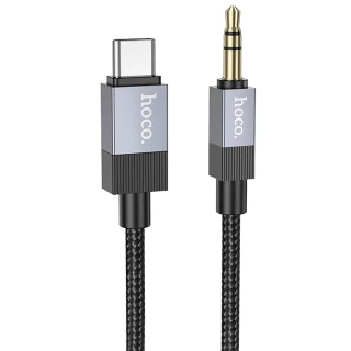 Аудио кабель Aux Hoco UPA32B Clever digital (Type-C to AUX 3.5mm) (1m)