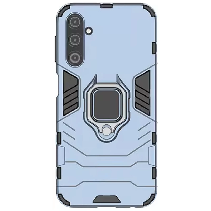 Протиударний чохол Transformer з кільцем на Samsung Galaxy M54 5G – Сірий / Metal slate. Фото 2 з 3