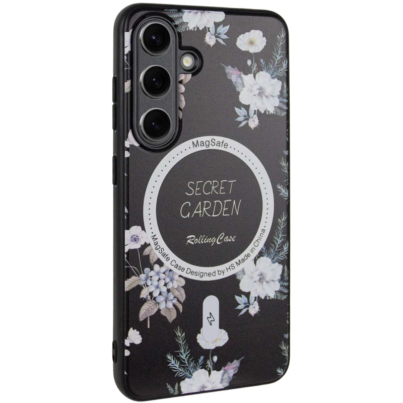 TPU+PC чехол Secret Garden with MagFit для Samsung Galaxy S23 FE – Black. Фото 2 из 22