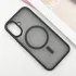 TPU+PC чехол Metal Buttons with Magnetic Fit для Apple iPhone 16 – Черный / Black. Фото 2 из 8
