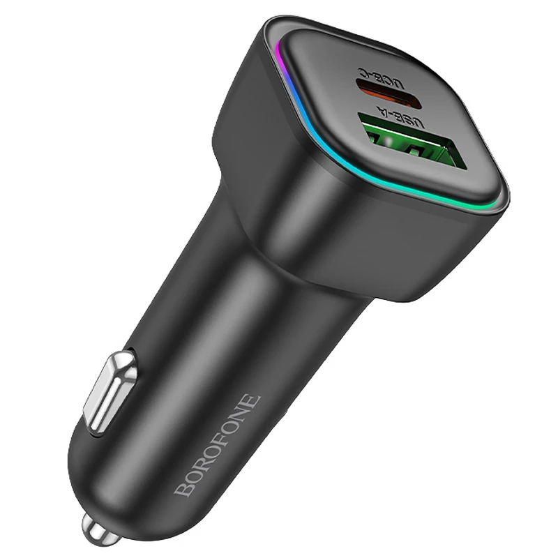 АЗП Borofone BZ28A Trophie PD30W+QC3.0 (1USB-A/1C) – Black. Фото 1 з 5