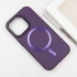 Шкіряний чохол з MagSafe на Apple iPhone 13 (6.1") – Dark Purple. Фото 5 з 11