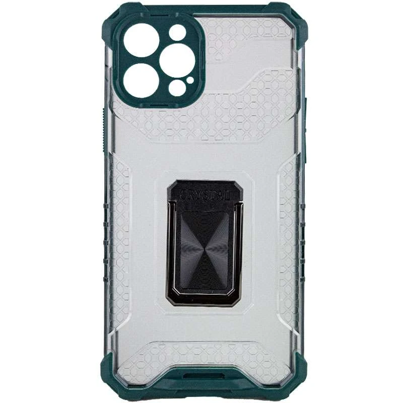 

Противоударный чехол Transformer CrystalRing с защитой камеры для Apple iPhone 12 Pro (6.1") (Темно-зеленый), Темно-зелений