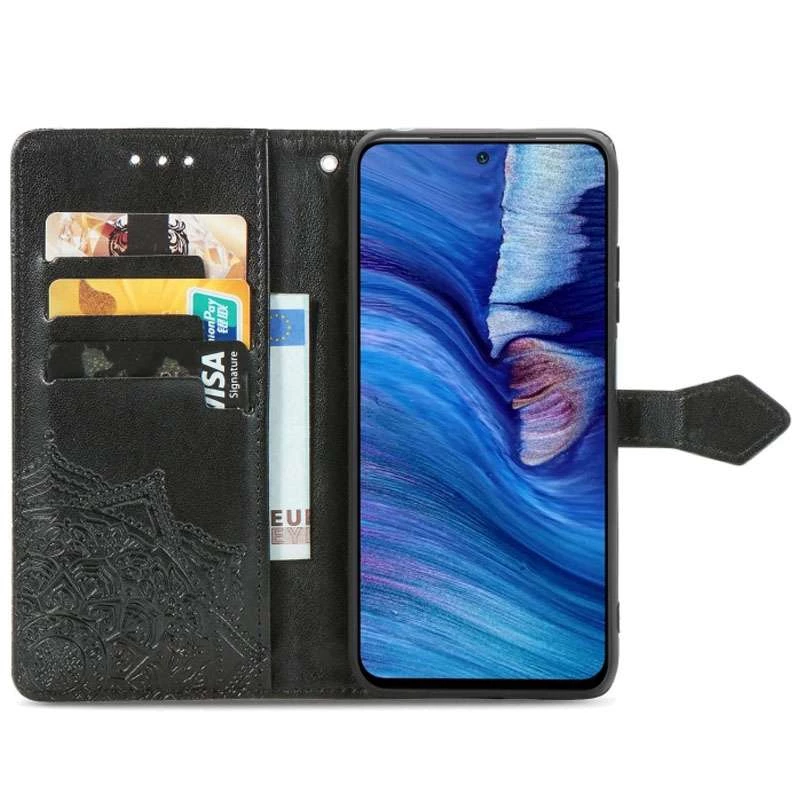 Кожаный чехол-книжка Art Case с визитницей для Xiaomi Redmi Note 10 5G – Черный. Фото 3 из 5