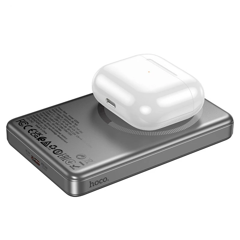 Портативний ЗП Power Bank Hoco Q26A Joy PD20W з БЗП 10000 mAh – Metal gray. Фото 2 з 4