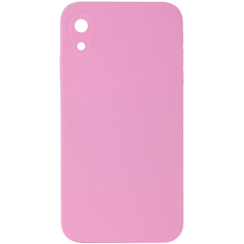Чехол Silicone Case Square L с защитой камеры для Apple iPhone XR (6.1") – Розовый / Light pink. Фото 1 из 3