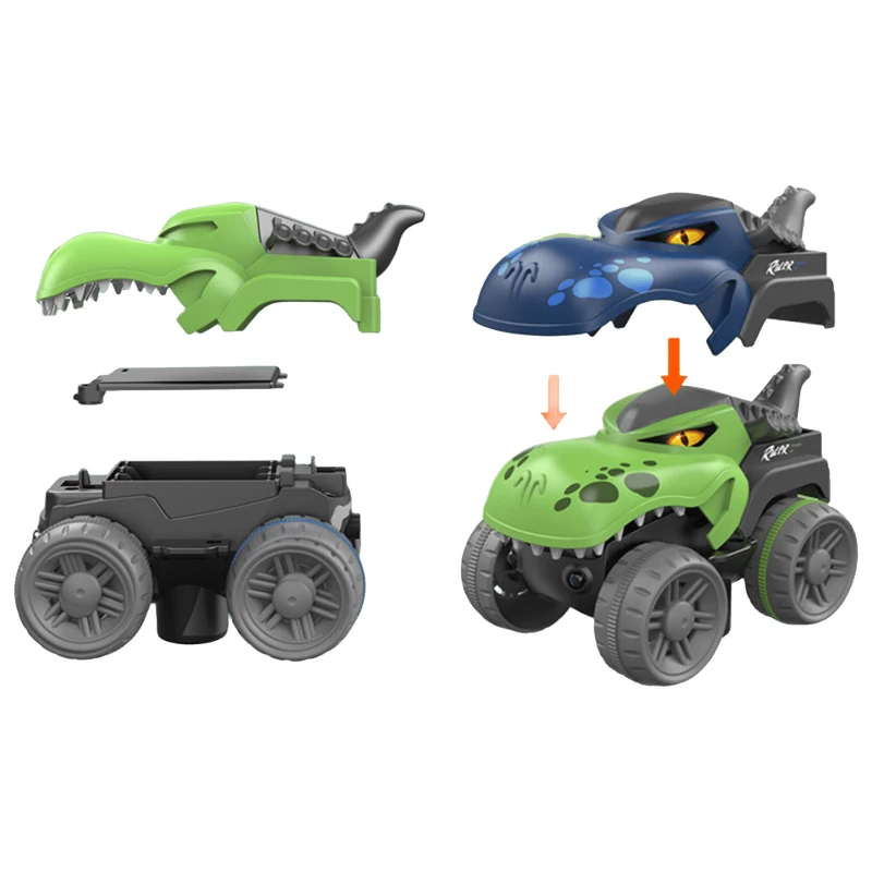 Інтерактивний трек з інерційною машинкою SHT 5510-8 Dino Trak (46pcs/1CAR) – Green. Фото 2 з 4