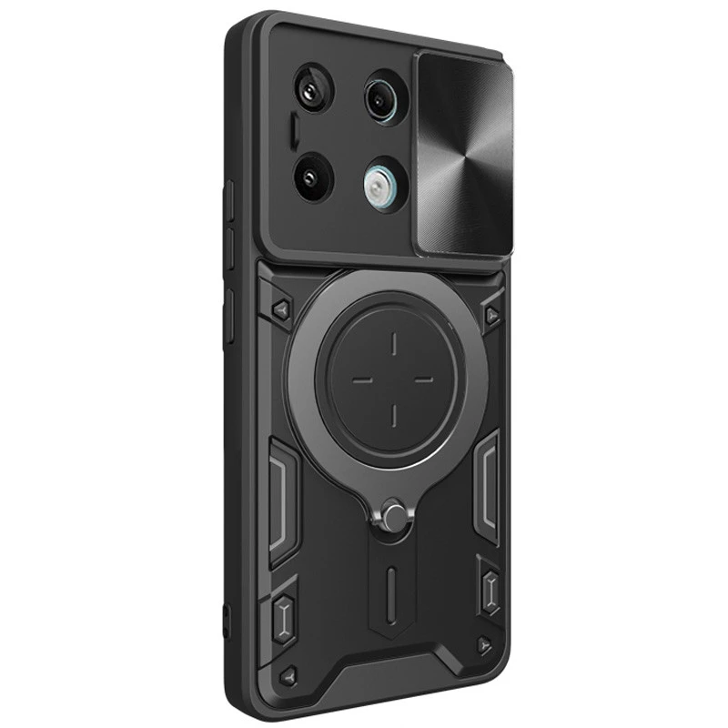 Ударопрочный чехол Bracket Ringstand с защитной шторкой для камеры для Xiaomi Redmi Note 13 5G – Black. Фото 13 из 14