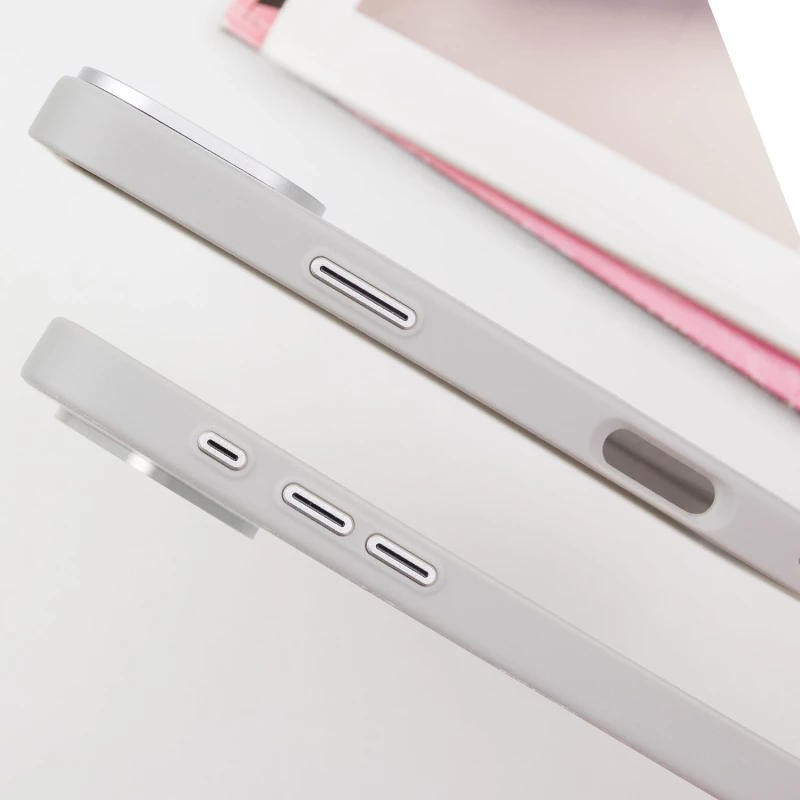 Чохол PC+Leather SGP with MagSafe для Apple iPhone 16 – Grey. Фото 6 з 8