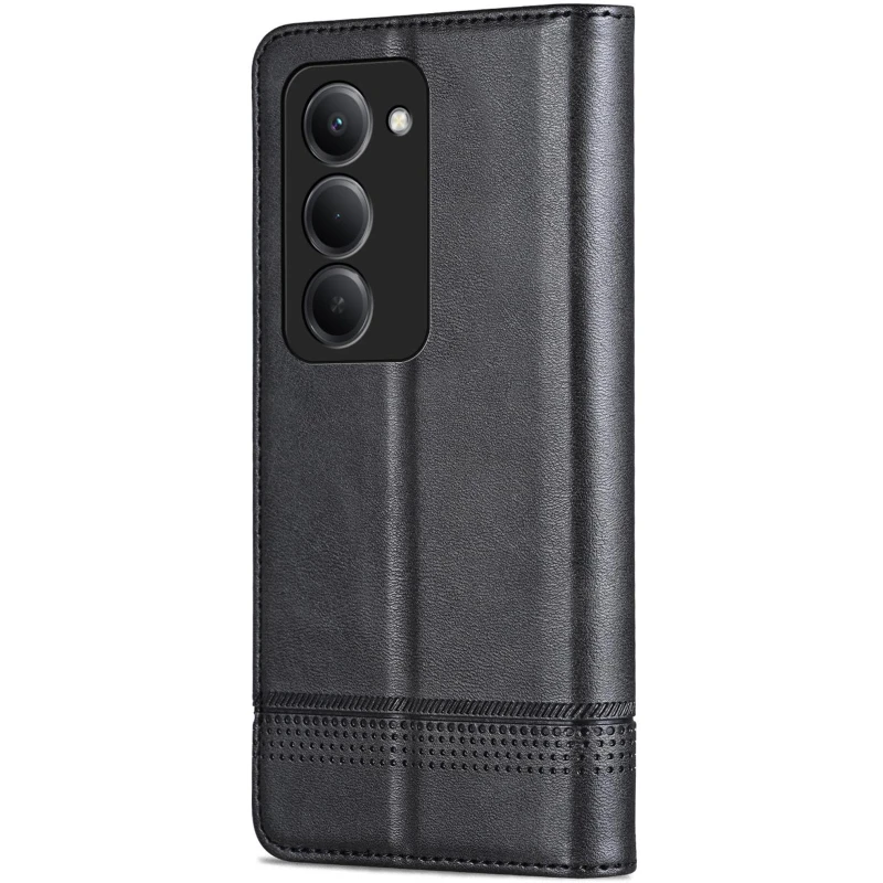 Шкіряний чохол-книжка AZNS Classic series для Xiaomi Redmi 15 (EU) – Black. Фото 2 з 4