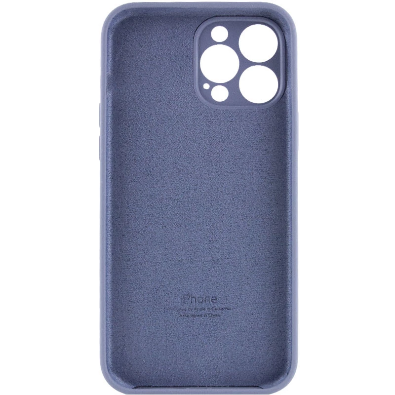 Чехол Silicone Case с защитой камеры для Apple iPhone 15 Pro Max (6.7") – Серый / Lavender Gray. Фото 2 из 4