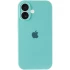 Чехол Silicone Case с защитой камеры для Apple iPhone 16 – Бирюзовый / Marine Green. Фото 3 из 8