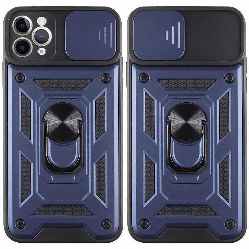 Ударопрочный чехол Ummi Camshield Serge Ring (in box) для Apple iPhone 12 Pro (6.1") – Синий / Navy. Фото 2 из 2