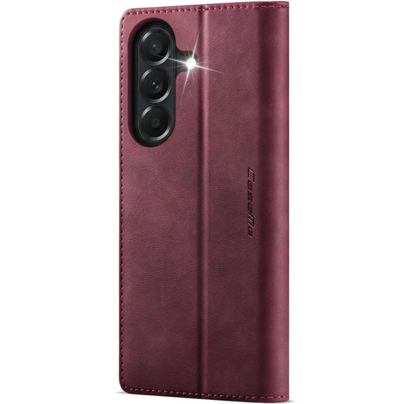 Шкіряний чохол-книжка CaseMe Velvet Matte для Samsung Galaxy S26 FE – Red. Фото 3 з 5