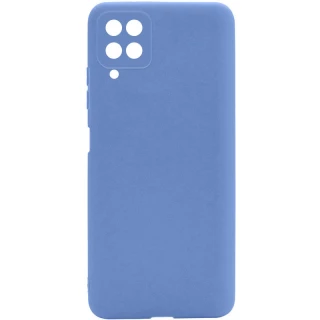 Кольоровий силіконовий чохол із захистом камери на Samsung Galaxy M33 5G — Блакитний / Mist blue