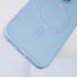 Шкіряний чохол Bonbon з металевими кнопками та MagSafe на Apple iPhone 12 Pro Max (6.7") – Блакитний / Mist blue. Фото 7 з 8