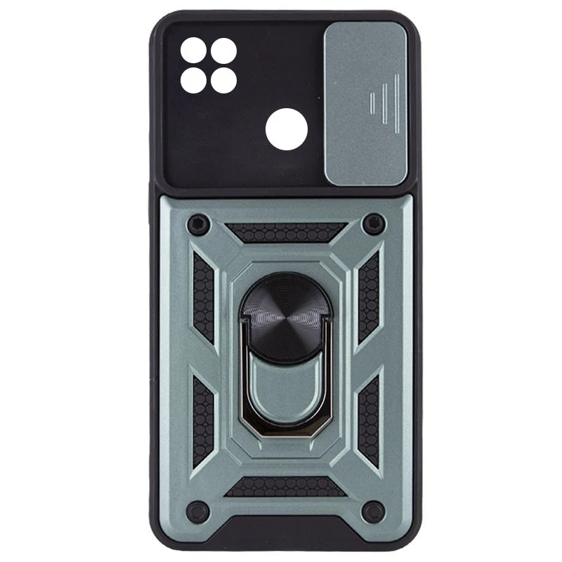 Удароміцний чохол Ummi Camshield Serge Ring (in box) для Xiaomi Redmi 9C – Зелений. Фото 1 з 4