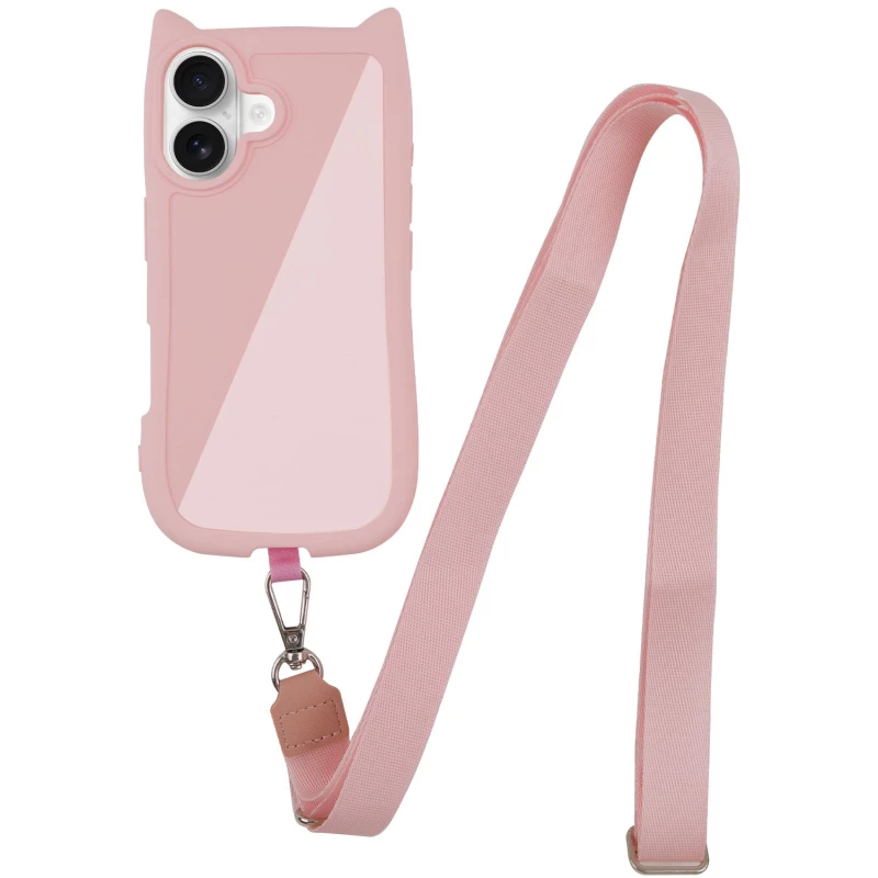 Чохол Kitty with straps для Apple iPhone 16 Plus – Pink. Фото 4 з 10