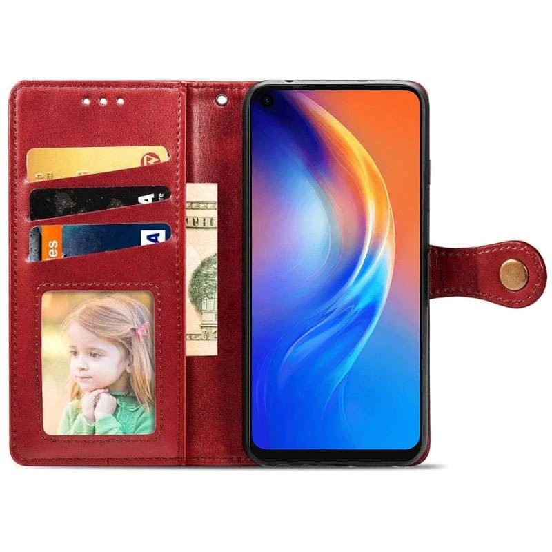 Чехол-книжка GETMAN Gallant  для TECNO Camon 16 SE – Красный. Фото 3 из 5